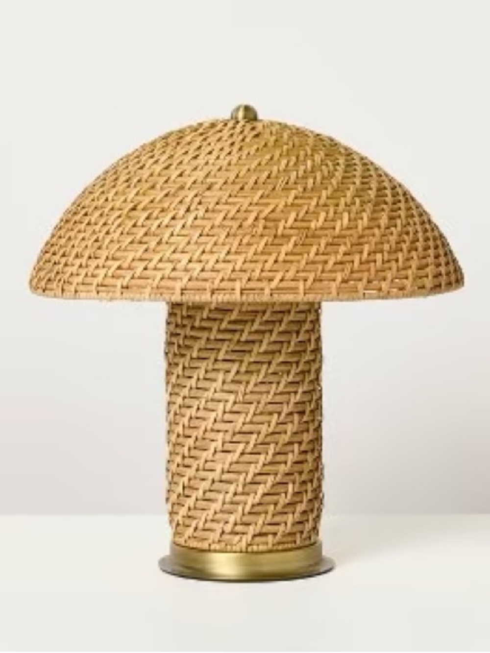 Hearth & Hand Rattan Accent Table Lamp Brass/ Brown